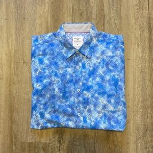 Blue kaleidoscope dress shirt